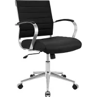CLP Bürostuhl Oakland Echtleder HBT: 90x57x62 cm schwarz Echtleder