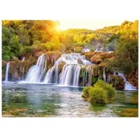 WALLARENA FOTOTAPETE Wasserfall 3D Natur 200x140