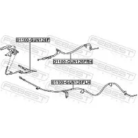 FEBEST Seilzug, Feststellbremse 01100-GUN126LH
