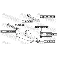 FEBEST 6725-MSRUPR Querlenker Hinten Oben Hinten der Achse für TESLA Model S (5YJS)