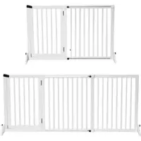 PawHut Absperrgitter für Hunde aus Holz 113-166 x 36 x 71 cm