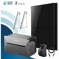 SolarMars Anker SOLIX Solarbank 3 E2700 Pro Balkonkraftwerk Speicher mit 500Wp Solarmodul und MC4 Solarkabel Set - 1000Wp ‚Äì 2 Module / Ohne Erweiterungsakku / Balkon