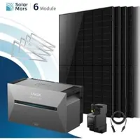 SolarMars Balkonkraftwerk 3000 Watt mit Speicher Anker SOLIX Solarbank 3 E2700 Pro mit 6x500Wp Solarmodule und MC4 Solarkabel Set - 3000Wp ‚Äì 6 Module / Ohne Erweiterungsakku / Flachdach/Garten/Wand