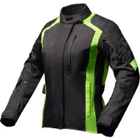 Modeka Tarex II wasserdichte Damen-Motorrad-Textiljacke, schwarz/gelb, 40
