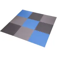 One Fitness Mp10 Puzzle-Matte, Mehrfachpack, Blau-Grau, 9 Elemente, 10 Mm,