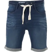Riverso Jeans Shorts Herren Stretch Kurz Kordelzug Regular Fit RIVPaul Regular Fit Blau W 30