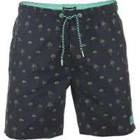 Riverso Herren Badehose RIVKai Regular Fit - Black-Flashy Green (64005) - M