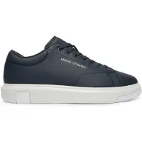 Armani Exchange für Herren. XUX123XV53400285 Action Leder Turnschuhe navy (45), Wohnung, Schnürsenkel, Lässig, Marine