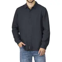 Riverso Leinenhemd Herren Regular Fit RIVFabio Regular Fit Blau S