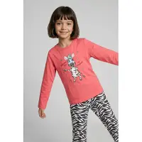 Bonprix Pyjama "Pyjama aus reiner Baumwolle (2-tlg. Set)" Set, 2 tlg. bequeme Passform, aus Baumwolle, Hose mit elastischem Bund