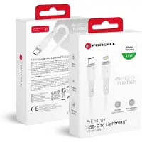 Forcell Cable F-ENERGY C346 cable Type C to Lightning PD 3A 27W Silicone 1 m white