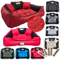 AIO Factory Hundebett KINGDOG Laufstall 145x115 cm personalisiert wasserdicht rot