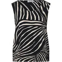 Street One Shirttop Sommertop bedruckt mit V-Neck und Elastiksaum