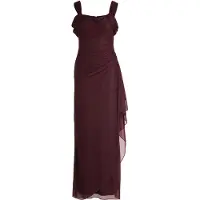 Vera Mont Abendkleid im Glitzer-Look in Grey/Dark Red | Gr.: 42