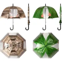 Esschert Design Regenschirm Kuckuck! Sortiertes Design, Ø 83 x 83,5 cm, Polyester/Stahl, Kunststoffgriff