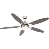 ETC LED Deckenventilator Deckenlampe Vor Rücklauf 3 Stufen Zugschalter Wohnzimmerlampe, Montage an Schrägen, 1x 4,5W 470Lm warmweiß, DxH 132 x 40,6 cm
