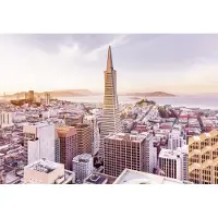 Overig Fototapete "San Francisco Morning - Größe 368 x 254 cm" bedruckt glatt Wohnzimmer, Schlafzimmer