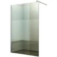 FA-Bausysteme Fischer und Adamek Duschabtrennung Walk-In Seitenwand Breite: 80 cm Glas: Teilsatiniert