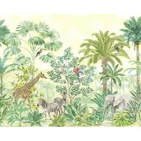 Komar Vliestapete "Digitaldruck Vlies - Jungle Adventure - Größe 350 x 280 cm" bedruckt glatt Kinderzimmer