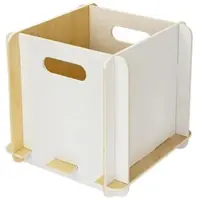 HMF 3740-25CM-01 Aufbewahrungsbox Holz Zusammenstecken 25cm Weiß