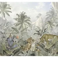 Overig Vliestapete "Digitaldruck Vlies - Lion King Hills - Größe 300 x 280 cm" bedruckt glatt Kinderzimmer