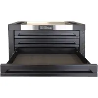 Baumarktplus Werkzeugkiste 4 Schubladen ca. 68 x 46 cm leer schwarz Aufsatz Werkzeugkasten grün