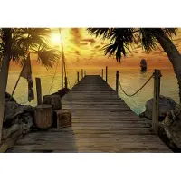 Overig Fototapete "Treasure Island - Größe 368 x 254 cm" bedruckt glatt Wohnzimmer, Schlafzimmer