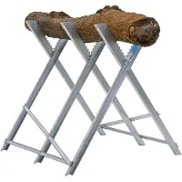 Baumarktplus Holzsägebock Klappbar 82x80x77 cm Stahl Verzinkt 150 kg Traglast