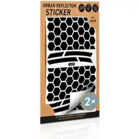 Borgen Sticker Urban Reflector Sechseck | Reflektierend schwarz