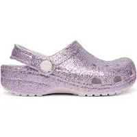 Crocs Pantoletten Classic Chunky Glitter Clog K 211939 Violett