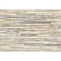 Komar Fototapete "Whitewashed Wood - Größe 368 x 254 cm" bedruckt glatt Wohnzimmer, Schlafzimmer