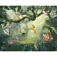 Overig Vliestapete "Digitaldruck Vlies - Lion King Hakuna Matata - Größe 350 x 280 cm" bedruckt glatt Kinderzimmer