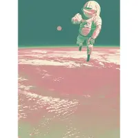 Overig Vliestapete "Digitaldruck Vlies - Spacewalk - Größe 200 x 280 cm" bedruckt glatt Kinderzimmer