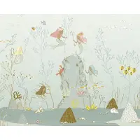 Overig Vliestapete "Digitaldruck Vlies - Mermaids - Größe 350 x 280 cm" bedruckt glatt Kinderzimmer