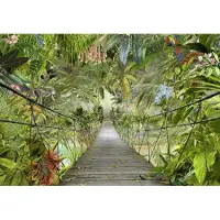 Komar Fototapete "Wild Bridge - Größe 368 x 254 cm" bedruckt glatt Wohnzimmer, Schlafzimmer