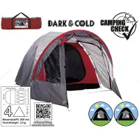 Camping Check Zelt - 4 Personen - 370x245x185 cm - - One Size - Zubehör