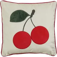 Mica Decorations Kissen mit Kirschmotiv 34 x 34 cm offwhite/rot GFMe1cc1e391