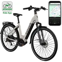 Tretwerk E-Bike "Amber" Gr. 48, blau (mint), Elektrofahrräder, 48cm, 28 Zoll (71,12cm), E-Bike, E Bike Damen 28" Elektrofahrrad 155 - 185cm Hollandrad