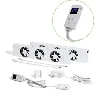 Speedcomfort Heizkörperlüfter mit Regelsensor - Duo-Set (2x) - Schnelleres Heizen - Bis zu 22% Energieeinsparung - Mehrere Geschwindigkeiten - Einfach zu installieren - Flüsterleise