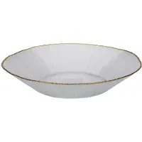 Home Styling Collection Szklana misa złotą obwódką DATURA, 30 cm