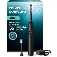 Philips Sonicare 3100 series 3100 HX4032/32 Wiederaufladbare Zahnbürste, Erwachsener, Schallzahnbürste, Tägliche Pflege, 31000 Bewegungen pro Minute, Schwarz, 2 min, 4 x 30 sec