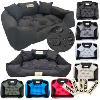 AIO Factory Hundebett KINGDOG Laufstall 145x115 cm personalisiert wasserdicht schwarz