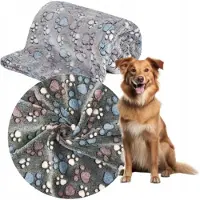 AIO Factory Fleecedecke 100x70 cm Pfoten dunkel