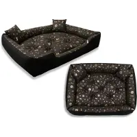 AIO Factory Hundebett Laufstall 100x75 cm wasserdicht Goldknochen