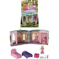 Mattel Wicked So Popular Dorm Doll-Set mit 3 Spielbereichen & 9 Zubehörteilen, inspiriert vom Film