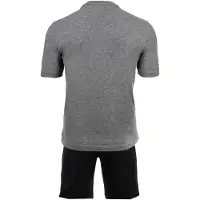 Emporio Armani für Herren. EM000400_AF18881 Pyjama mit grauen Endurance-Strick-Bermudashorts (M), Heimtextilien, Baumwolle, Kurzarm