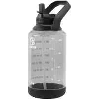Takeya Motivations-Wasserflasche, 64 oz, mit Strohhalmdeckel, mit Zeitmarkierung, halber Gallone, Premium-Qualit t, BPA-freier Tritan-Kunststoff,