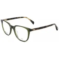 Rag&Bone RNB7052 Herren-Brille inkl. Gläser Vollrand Rund Acetat-Gestell 51/20/145, grün