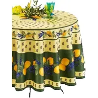 You do it Tischdecken - PROMO WÄSCHE - Provenzalisch Zitrone - Polyester - 180cm - Grün