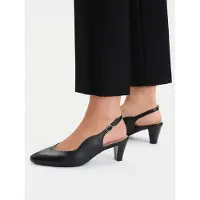 Caprice Damen Pumps aus Leder mit Slingback und spitzer Form 9-29603-44, Größe:40 EU, Farbe:Schwarz